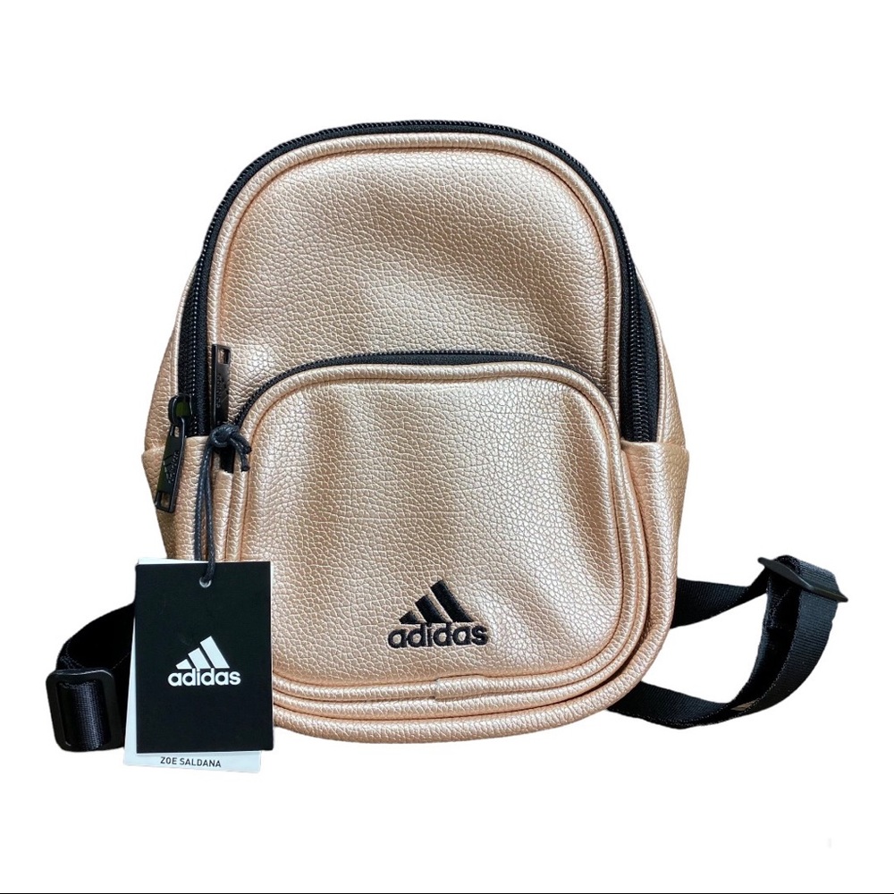 NWT Adidas Originals U-4-U Metallic Leather Mini Backpack | Copper Pebble LP6778